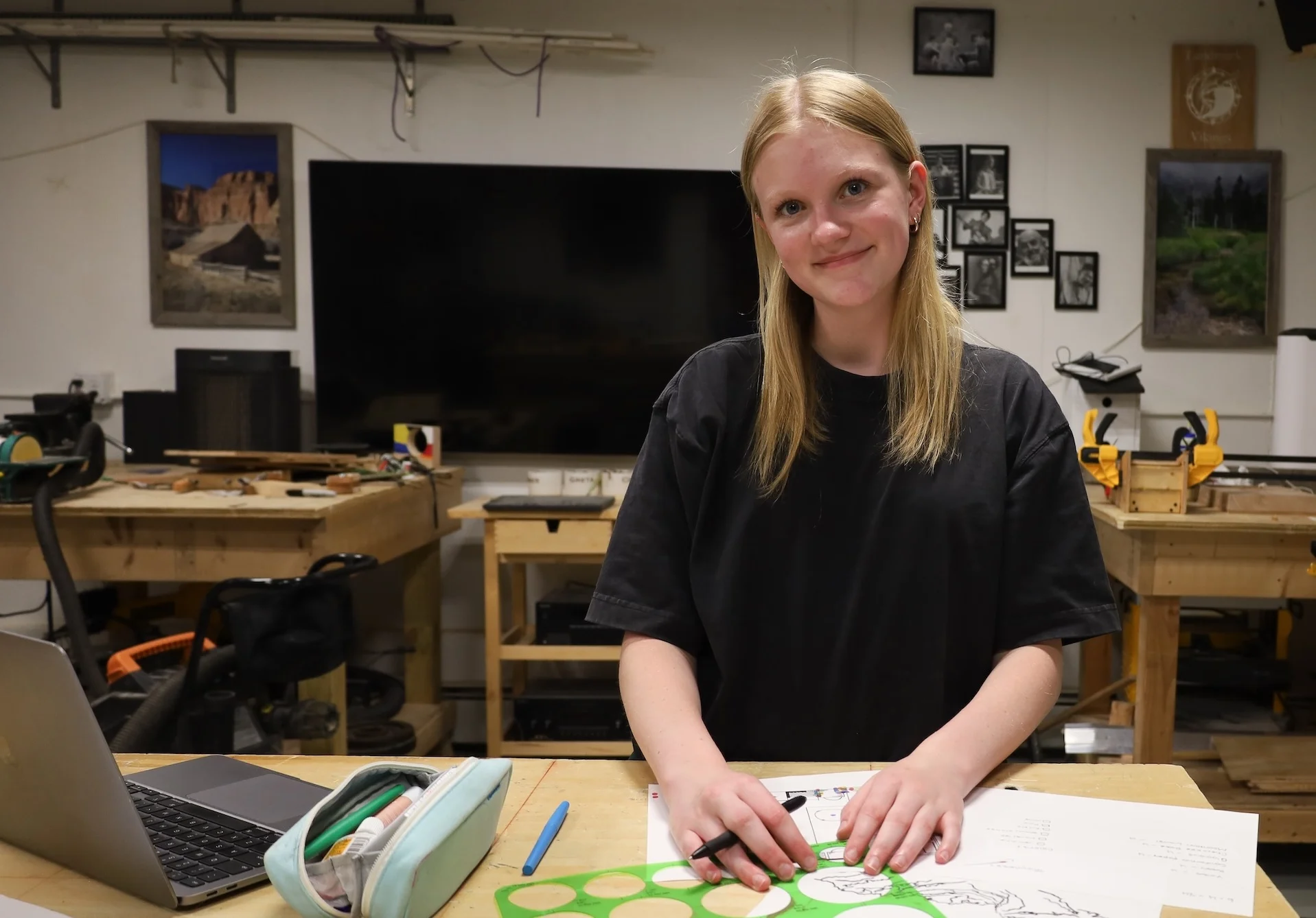 girl in steam lab